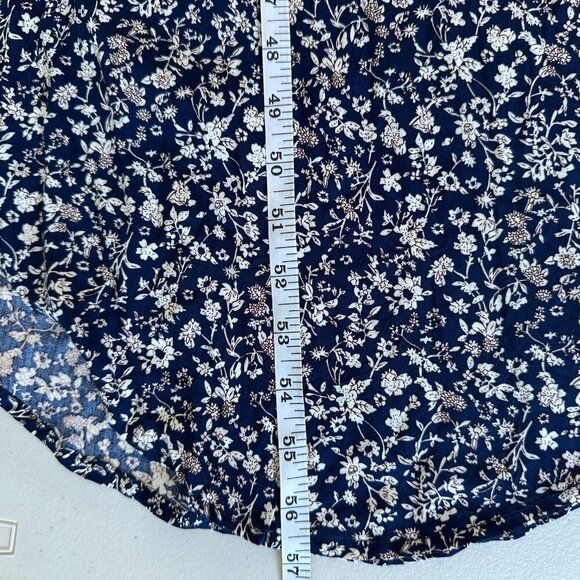 Hayden Maxi Dress Navy Blue Ditsy Floral Smocked Waist Size 1XL - Picture 9 of 11